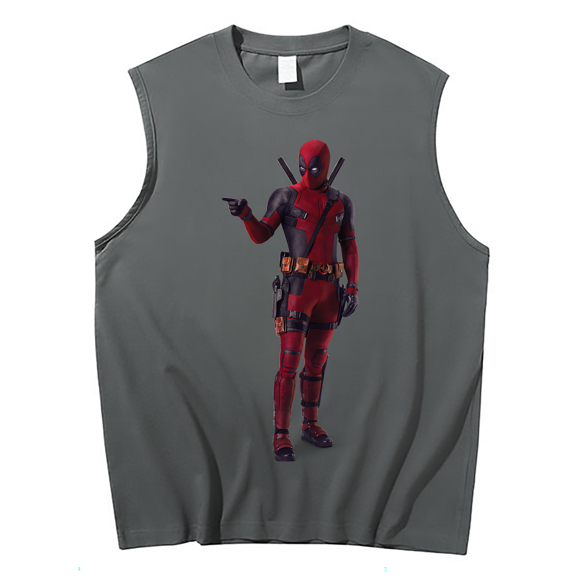 （画像用） Deadpool デッドプール コットン100％タンクトップ（フロントプリント）